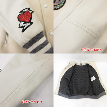 【中古】 VARCITY JACKET スタジャン MPD33W23 アイボリー サイズ：XL