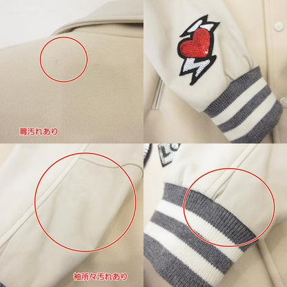 【中古】 VARCITY JACKET スタジャン MPD33W23 アイボリー サイズ：XXL