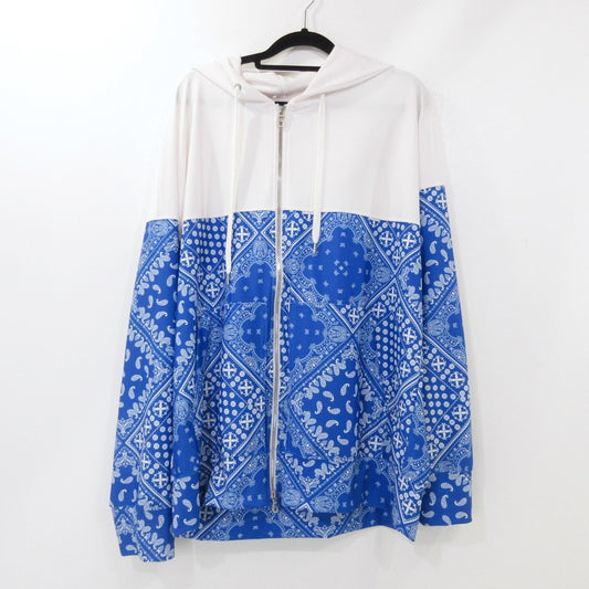 【中古】RESOUND CLOTHING | リサウンドクロージング PAISLEY RUSH OVER ZIPUP HOODIE パーカー RC32-C-001 ブルー サイズ：3