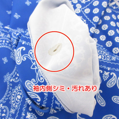 【中古】RESOUND CLOTHING | リサウンドクロージング PAISLEY RUSH OVER ZIPUP HOODIE パーカー RC32-C-001 ブルー サイズ：3