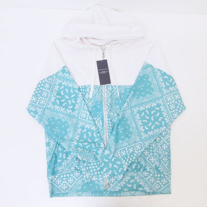 【中古】RESOUND CLOTHING | リサウンドクロージング PAISLEY RUSH OVER ZIPUP HOODIE パーカー RC32-C-001 ライトグリーン サイズ：3