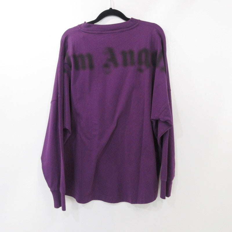 【中古】Palm Angels | パームエンジェルス BLURRY LOGO OVER TEE L/S 長袖Ｔシャツ PMAB001F21JER001 パープル サイズ：M