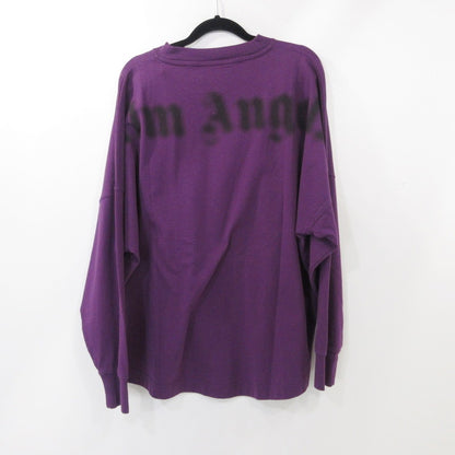 【中古】Palm Angels | パームエンジェルス BLURRY LOGO OVER TEE L/S 長袖Ｔシャツ PMAB001F21JER001 パープル サイズ：M