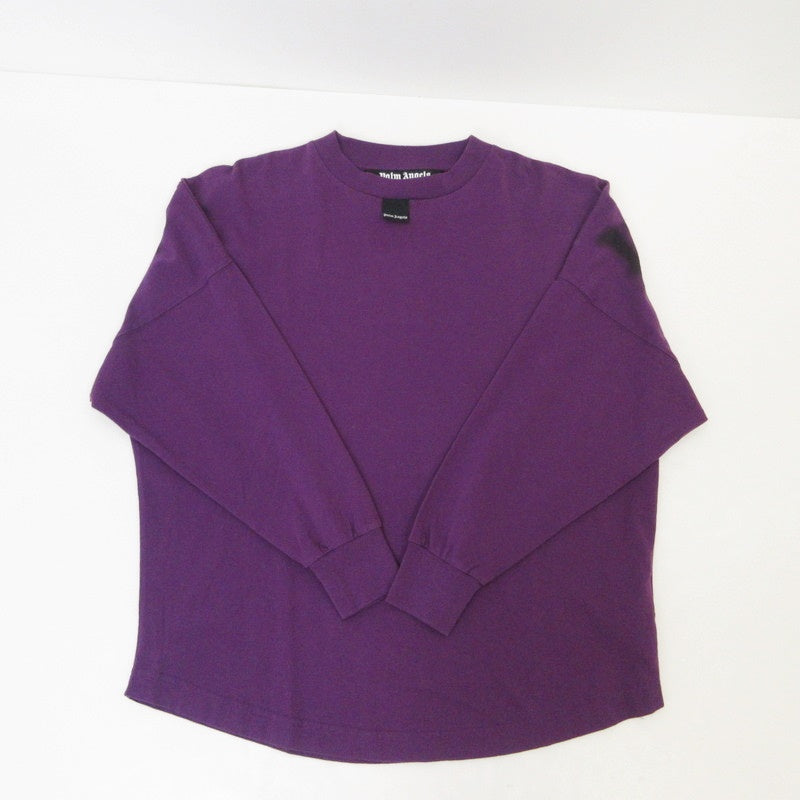 【中古】Palm Angels | パームエンジェルス BLURRY LOGO OVER TEE L/S 長袖Ｔシャツ PMAB001F21JER001 パープル サイズ：M