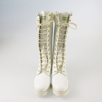 【中古】CEDARCREST | セダークレスト ブーツ CC-2055 ホワイト 24.5cm