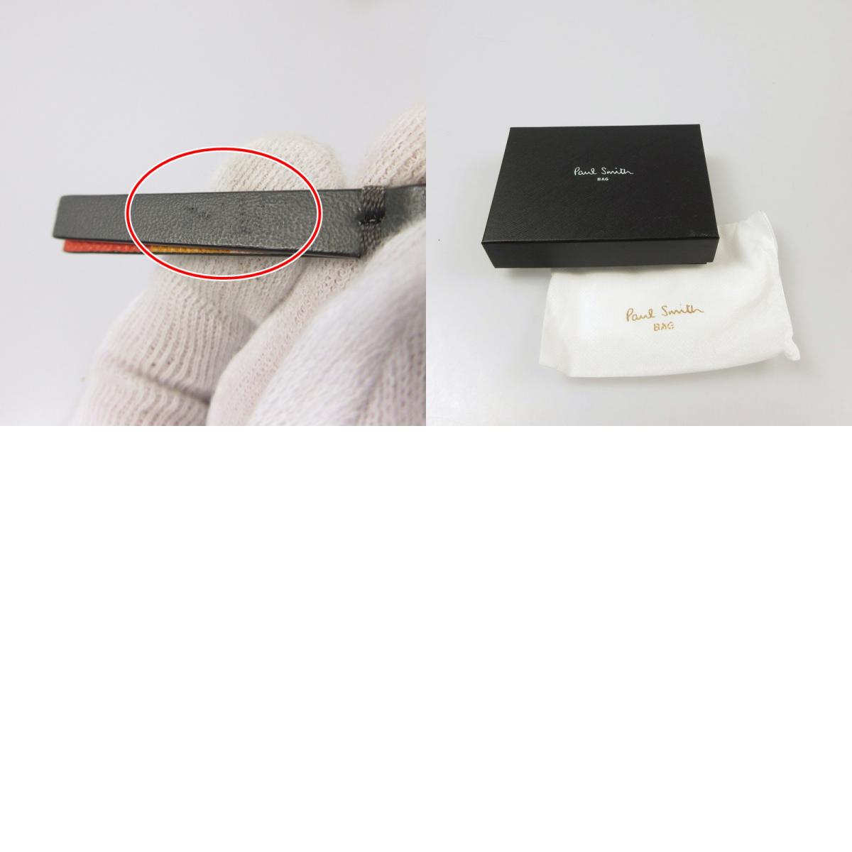 【中古】Paul Smith | ポール・スミス アーティストストライププラー コインケース 845011 W570 ブラック