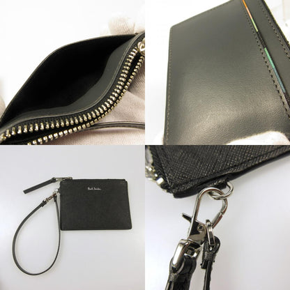 【中古】Paul Smith | ポール・スミス アーティストストライププラー コインケース 845011 W570 ブラック