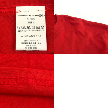 【中古】WIND AND SEA | ウィンダンシーウインダンシー SEA L/S T-SHIRT 長袖Ｔシャツ WDS-SEA-04 レッド サイズ：L