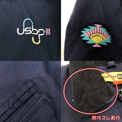 【中古】Cornerstone | コーナーストーン Duck Cloth Work Jacket ブルゾン J763 ネイビー サイズ：L
