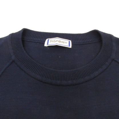 【中古】YVES SAINT LAURENT | イヴ・サンローラン タツノオトシゴ セーター ネイビー サイズ：M