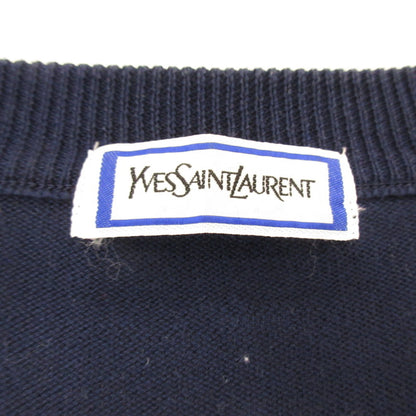 【中古】YVES SAINT LAURENT | イヴ・サンローラン タツノオトシゴ セーター ネイビー サイズ：M