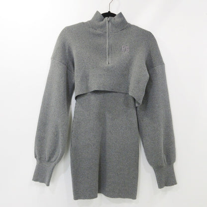 【中古】GYDA | ジェイダ GYGY two pieceレイヤードリブニットワンピース ワンピース 072450321501 2024A/W グレー