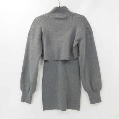 【中古】GYDA | ジェイダ GYGY two pieceレイヤードリブニットワンピース ワンピース 072450321501 2024A/W グレー