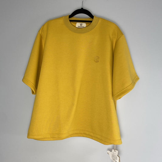 【中古】Seagreen | シーグリーン ECO CARDBOARD KNIT HALF SLEEVE SWEAT SHIRTS スウェット MSEA24S8314-M イエロー サイズ：1