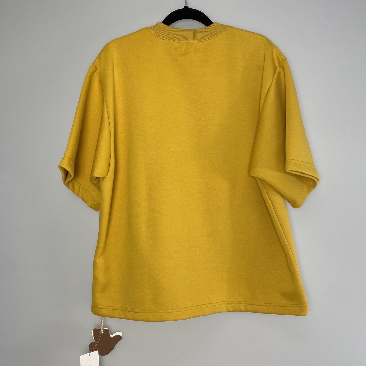 【中古】Seagreen | シーグリーン ECO CARDBOARD KNIT HALF SLEEVE SWEAT SHIRTS スウェット MSEA24S8314-M イエロー サイズ：1