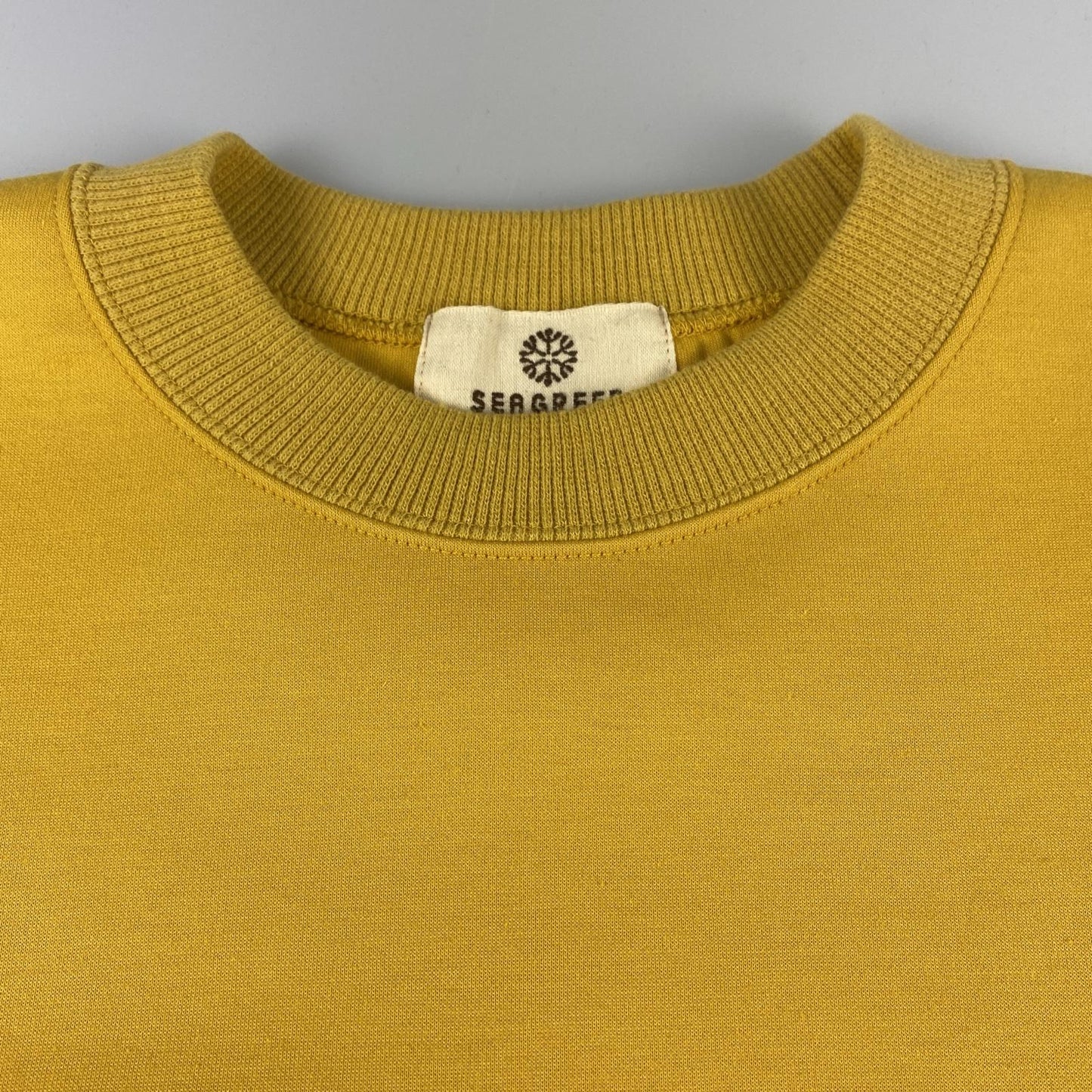【中古】Seagreen | シーグリーン ECO CARDBOARD KNIT HALF SLEEVE SWEAT SHIRTS スウェット MSEA24S8314-M イエロー サイズ：1