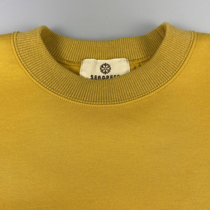 【中古】Seagreen | シーグリーン ECO CARDBOARD KNIT HALF SLEEVE SWEAT SHIRTS スウェット MSEA24S8314-M イエロー サイズ：1