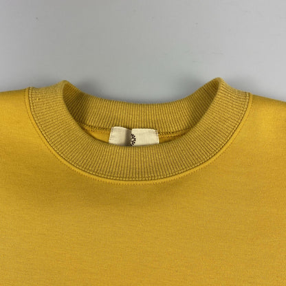 【中古】Seagreen | シーグリーン ECO CARDBOARD KNIT HALF SLEEVE SWEAT SHIRTS スウェット MSEA24S8314-M イエロー サイズ：2
