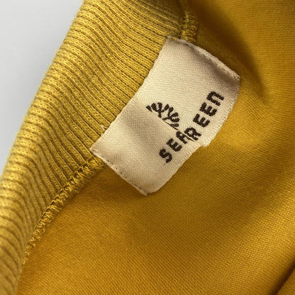 【中古】Seagreen | シーグリーン ECO CARDBOARD KNIT HALF SLEEVE SWEAT SHIRTS スウェット MSEA24S8314-M イエロー サイズ：2