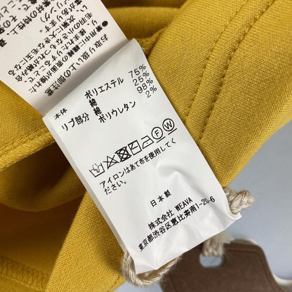 【中古】Seagreen | シーグリーン ECO CARDBOARD KNIT HALF SLEEVE SWEAT SHIRTS スウェット MSEA24S8314-M イエロー サイズ：2