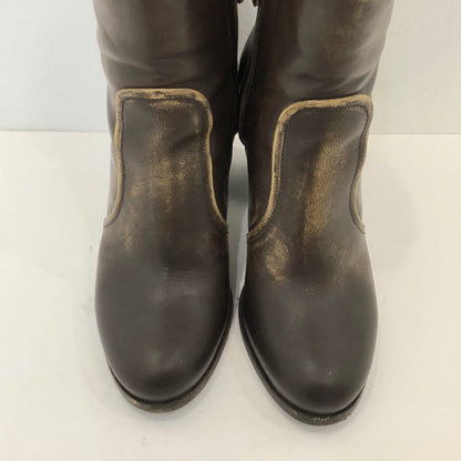 【中古】PRADA | プラダ サイドジップアンクルブーツ ブーツ 1T506EF ブラウン 24cm
