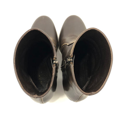 【中古】PRADA | プラダ サイドジップアンクルブーツ ブーツ 1T506EF ブラウン 24cm