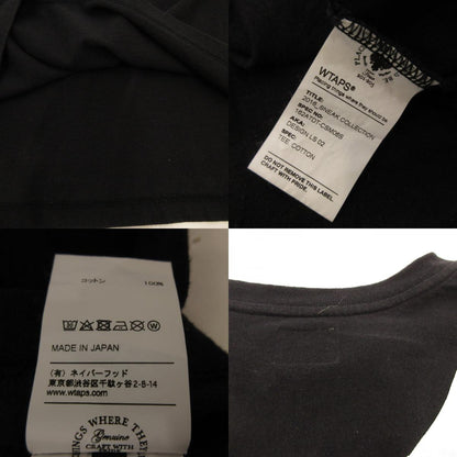 【中古】W)TAPS | ダブルタップス LONG SLEEVE DESIGN 02 TEE クロスボーン 長袖Ｔシャツ 162ATDT-CSM06S ブラック
