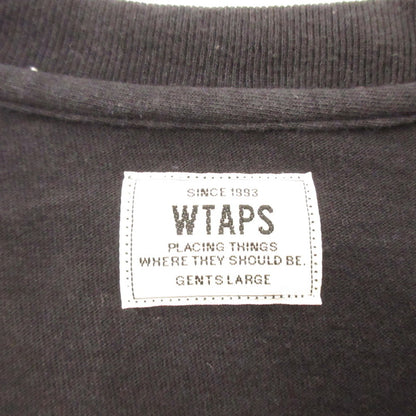 【中古】W)TAPS | ダブルタップス LONG SLEEVE DESIGN 02 TEE クロスボーン 長袖Ｔシャツ 162ATDT-CSM06S ブラック