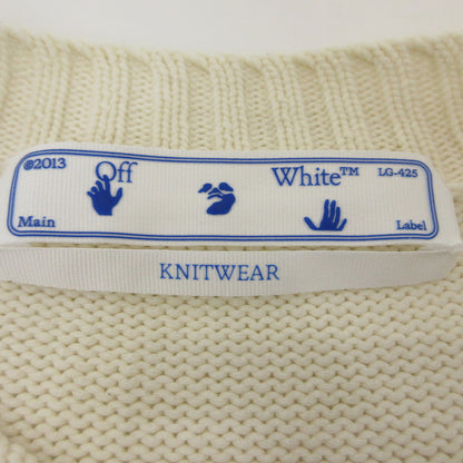 【中古】OFF-WHITE | オフホワイト ARROW DIAG OUTLINE セーター OMHE087F21KNI001 ホワイト サイズ：M