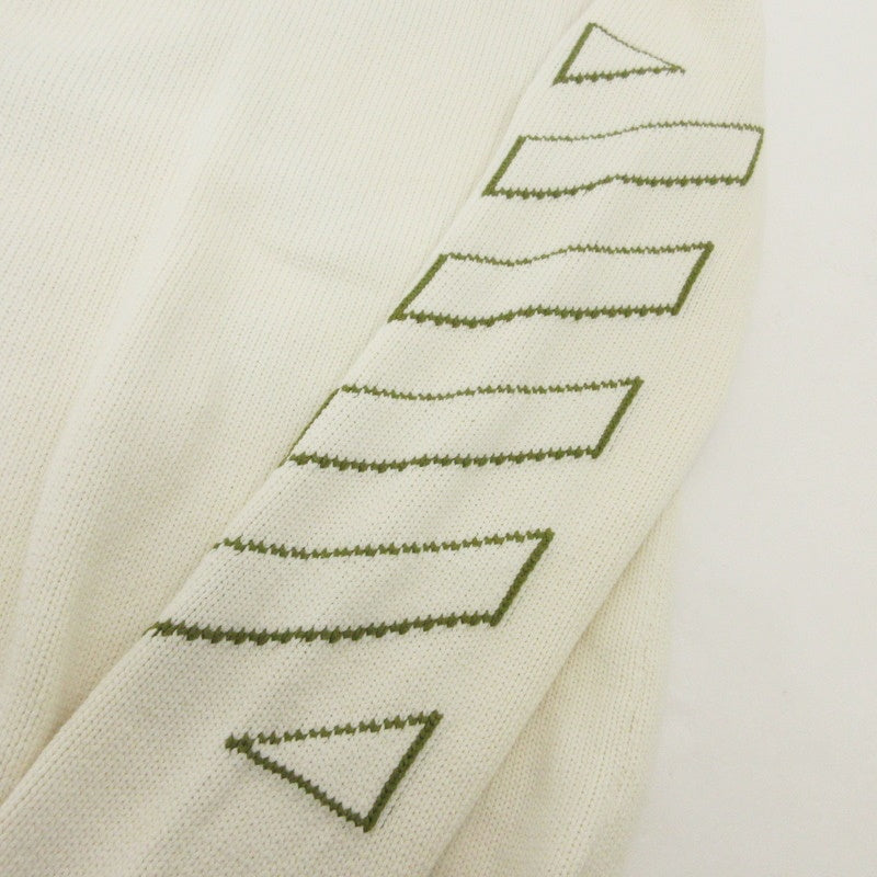 【中古】OFF-WHITE | オフホワイト ARROW DIAG OUTLINE セーター OMHE087F21KNI001 ホワイト サイズ：M