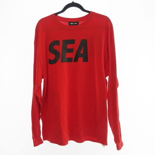 【中古】WIND AND SEA | ウィンダンシーウインダンシー SEA L/S T-SHIRT 長袖Ｔシャツ WDS-SEA-04 レッド サイズ：XL