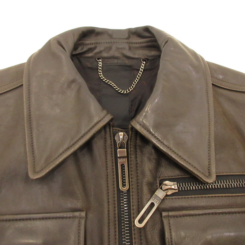 【中古】GalaabenD | ガラアーベント A-2 レザー 87532206-RC-10A ブラウン サイズ：M