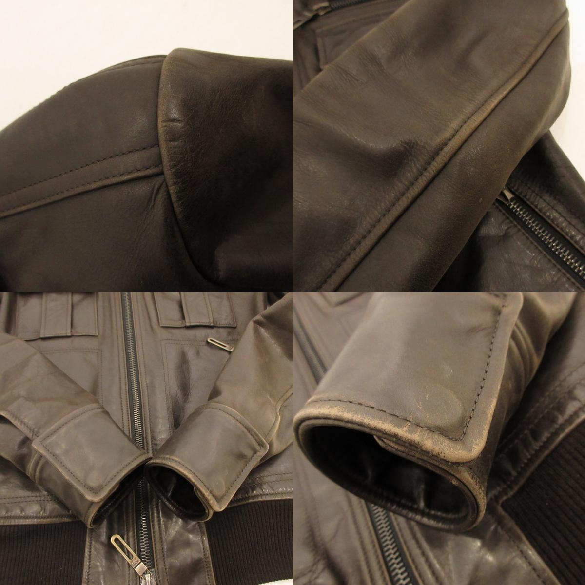 【中古】GalaabenD | ガラアーベント A-2 レザー 87532206-RC-10A ブラウン サイズ：M