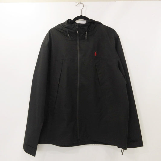 【中古】POLO RALPH LAUREN | ポロ・ラルフローレン WATER RESISTANT HOODED JACKET マウンテンパーカー ブラック サイズ：XL