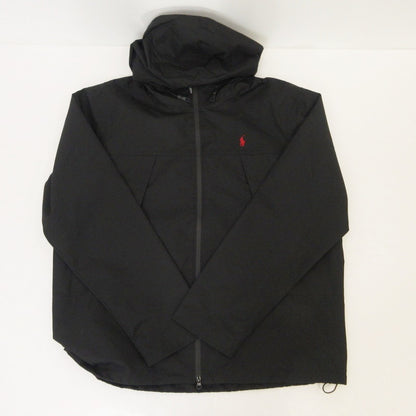 【中古】POLO RALPH LAUREN | ポロ・ラルフローレン WATER RESISTANT HOODED JACKET マウンテンパーカー ブラック サイズ：XL