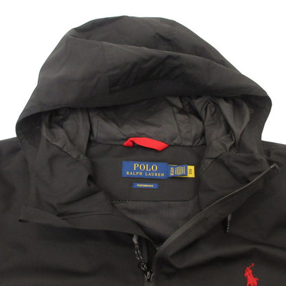 【中古】POLO RALPH LAUREN | ポロ・ラルフローレン WATER RESISTANT HOODED JACKET マウンテンパーカー ブラック サイズ：XL