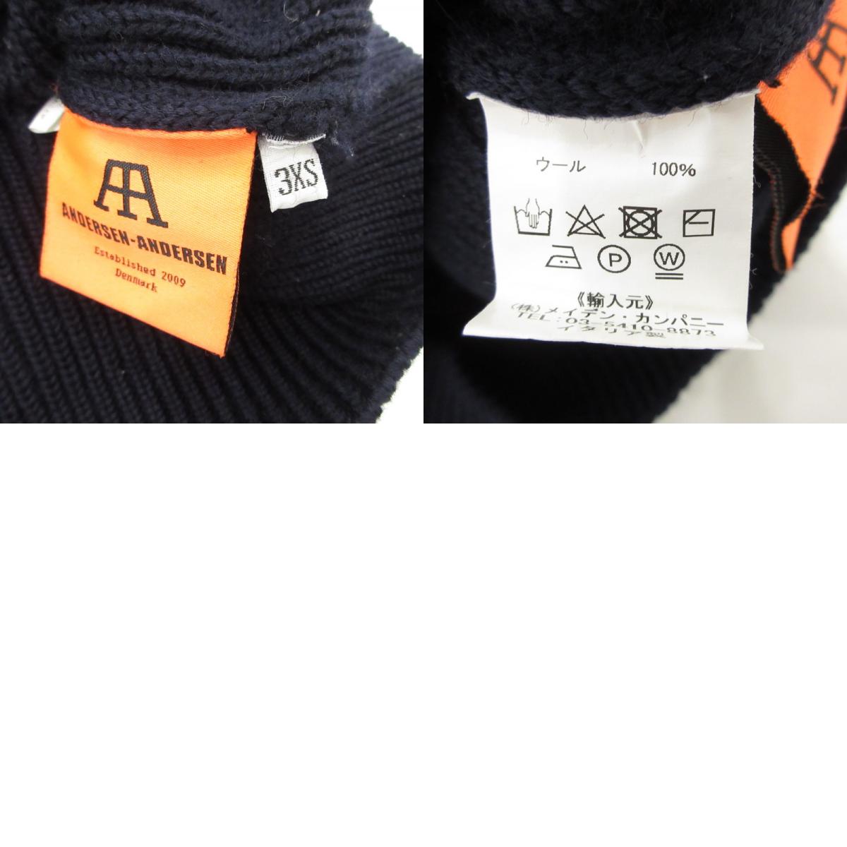 【中古】ANDERSEN-ANDERSEN | アンデルセンアンデルセン 5 gauge Crewneck セーター ネイビー