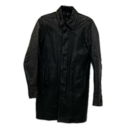 【中古】 オイルドステアレザーコート レザー 5180 2015A/W ブラック