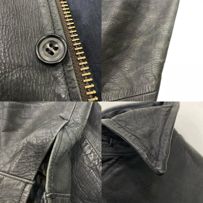 【中古】 オイルドステアレザーコート レザー 5180 2015A/W ブラック