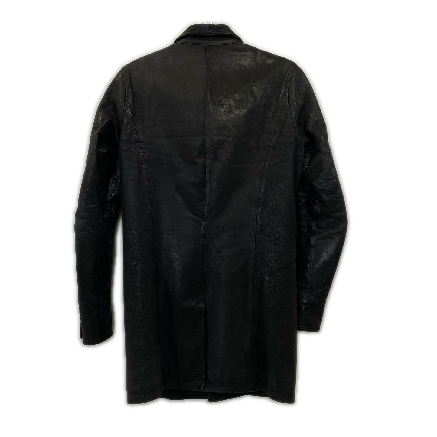 【中古】 オイルドステアレザーコート レザー 5180 2015A/W ブラック