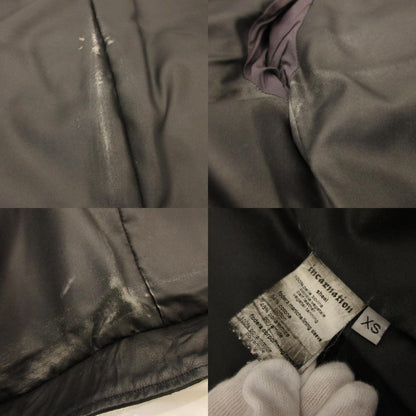 【中古】 CARF LEATHER HIGH NECK BIAS ZIP DOWN BLOUSON レザー 11327-4440 ブラック サイズ：XS