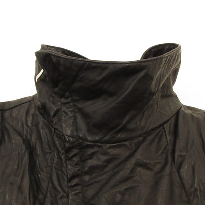 【中古】 CARF LEATHER HIGH NECK BIAS ZIP DOWN BLOUSON レザー 11327-4440 ブラック サイズ：XS