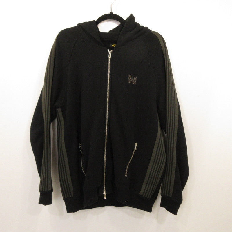 【中古】Needles | ニードルス ZIPPED TRACK HOODY - COTTON JERSEY (EXCLUSIVE) パーカー OT1586 ブラック サイズ：M