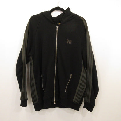 【中古】Needles | ニードルス ZIPPED TRACK HOODY - COTTON JERSEY (EXCLUSIVE) パーカー OT1586 ブラック サイズ：M