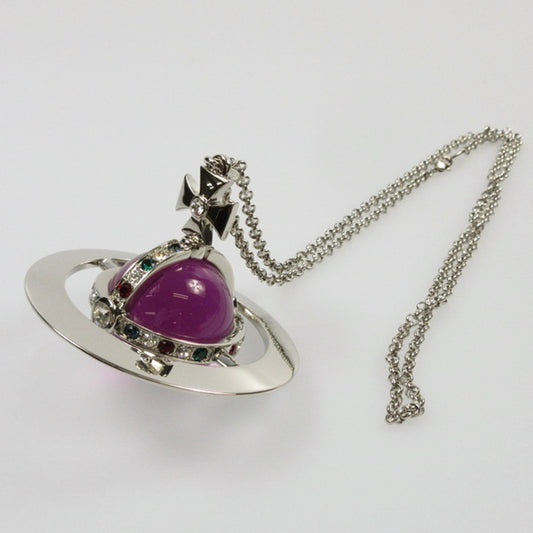 【中古】Vivienne Westwood | ヴィヴィアンウエストウッド NEWジャイアントオーブ ネックレス 63020342 ワールズエンド限定 シルバー