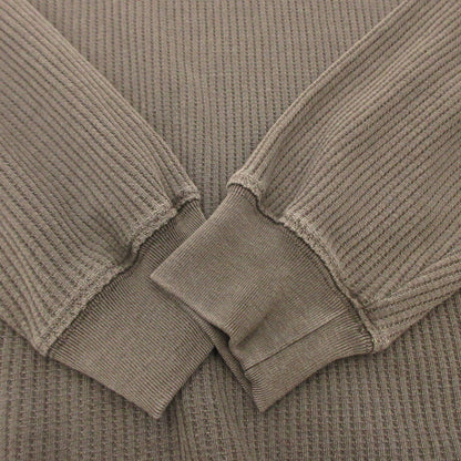 Thermal Pigment Henley Neck Long Sleeve T-shirt 2423-SB12RE Charcoal Gray Size: M