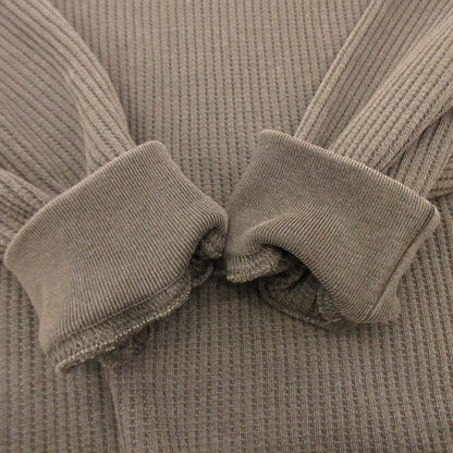 Thermal Pigment Henley Neck Long Sleeve T-shirt 2423-SB12RE Charcoal Gray Size: M