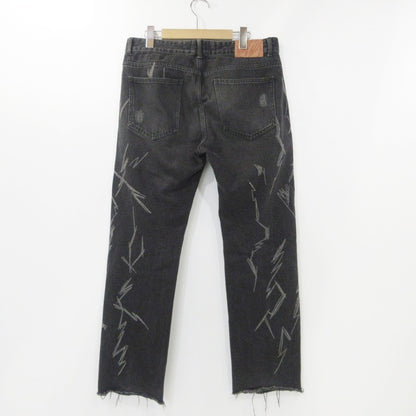 【中古】MAISON EMERALD | メゾンエメラルド LOOSE WASHED BLACK JEANS デニムパンツ ブラック サイズ：L