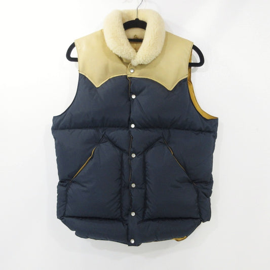 【中古】Rocky Mountain FeatherBed | ロッキーマウンテンフェザーベッド CHRISTY VEST ダウンベスト 450-502-02 ネイビー サイズ：36