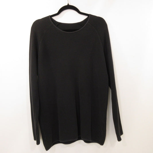 【中古】 WAFFLE CREW NECK 長袖Ｔシャツ ブラック サイズ：L